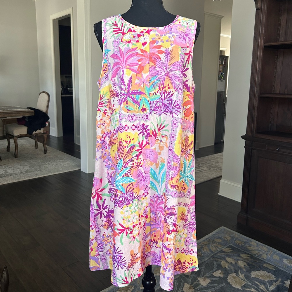 NWT - London Times spring linen blend spring dress